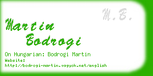 martin bodrogi business card